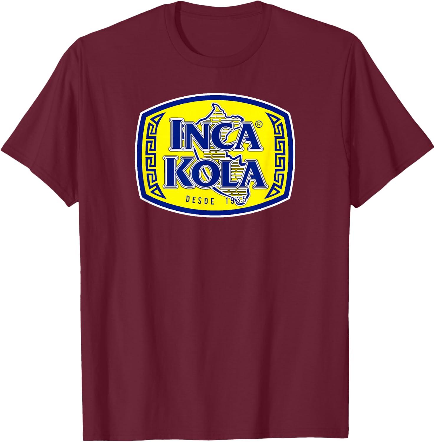 Inca Kola Soda Drink Peru Peruvian Lime Ceviche Aji T-Shirt - T-Shirt | Maroon