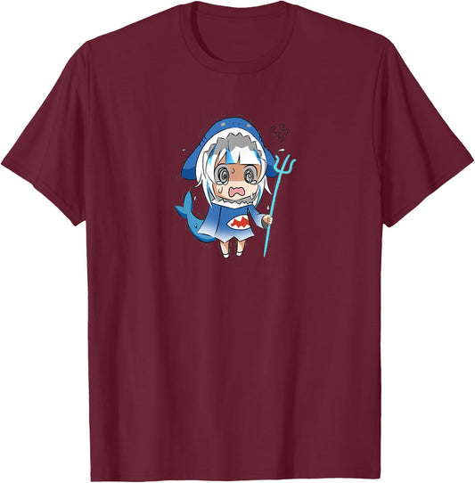 Panic Gura I Cute I Virtual T-Shirt - T-Shirt | Maroon