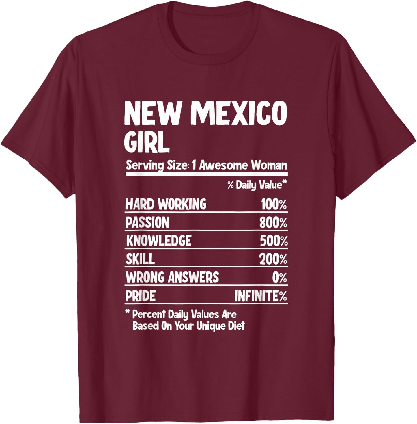 New Mexico Girl T-Shirt - T-Shirt | Maroon
