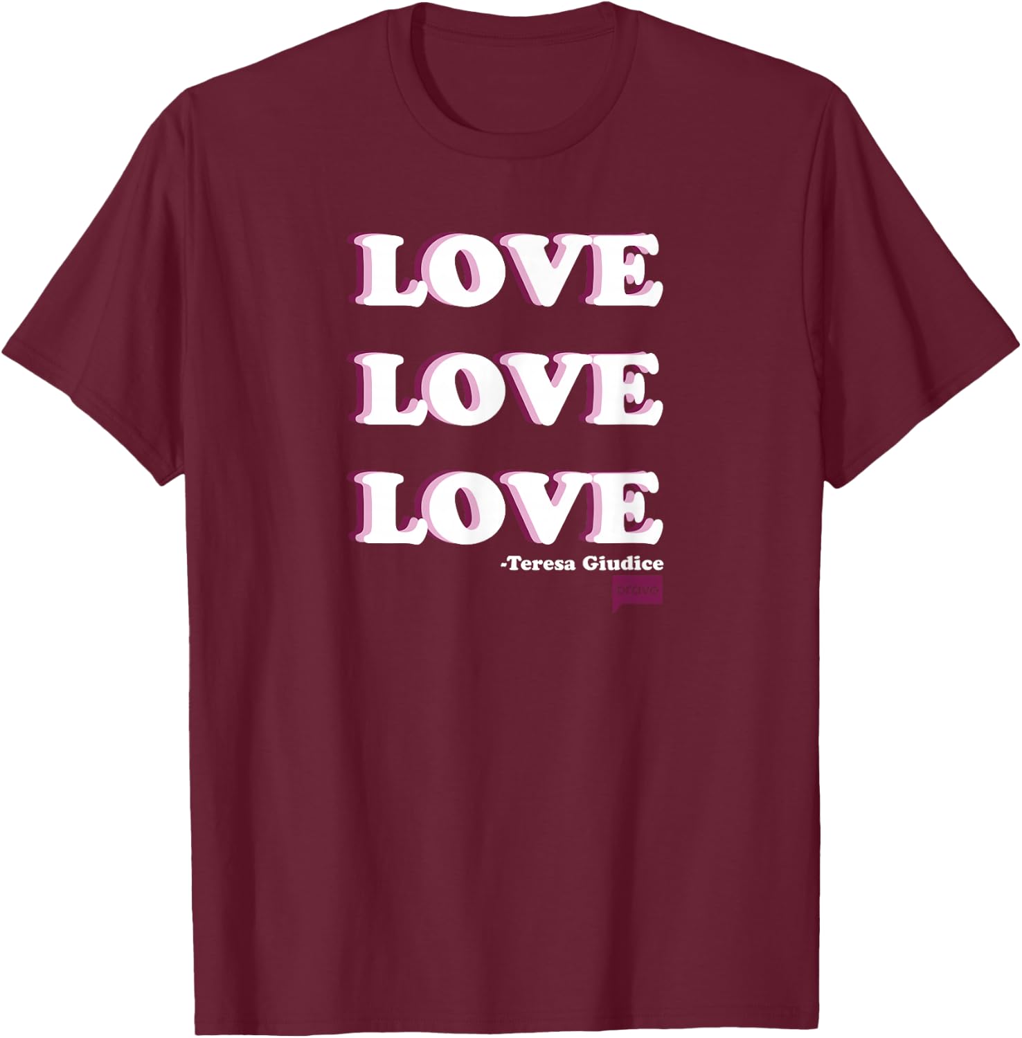 Bravo The Real Housewives of New Jersey Love T-Shirt - T-Shirt | Maroon