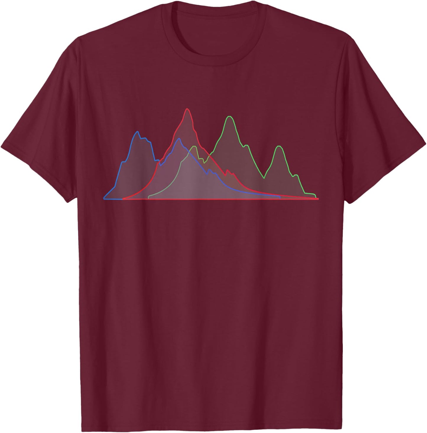 Histogram Photography T-Shirt - T-Shirt | Maroon