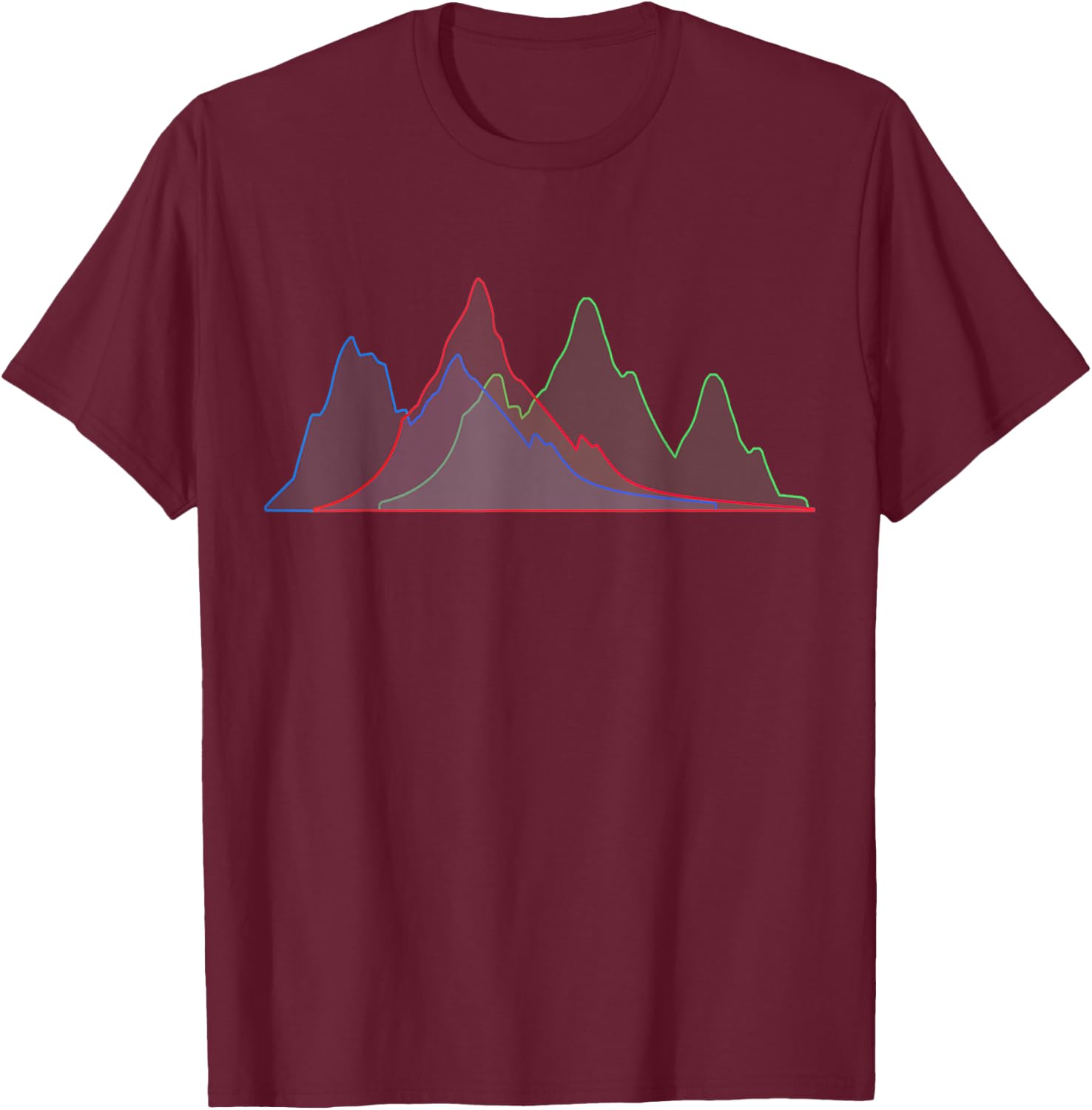 Histogram Photography T-Shirt - T-Shirt | Maroon