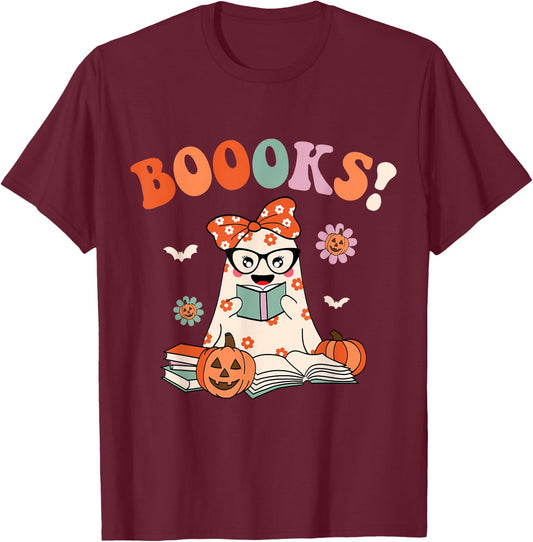 Read More Books Spooky Teacher Cute Halloween Women Men T-Shirt - T-Shirt | Maroon