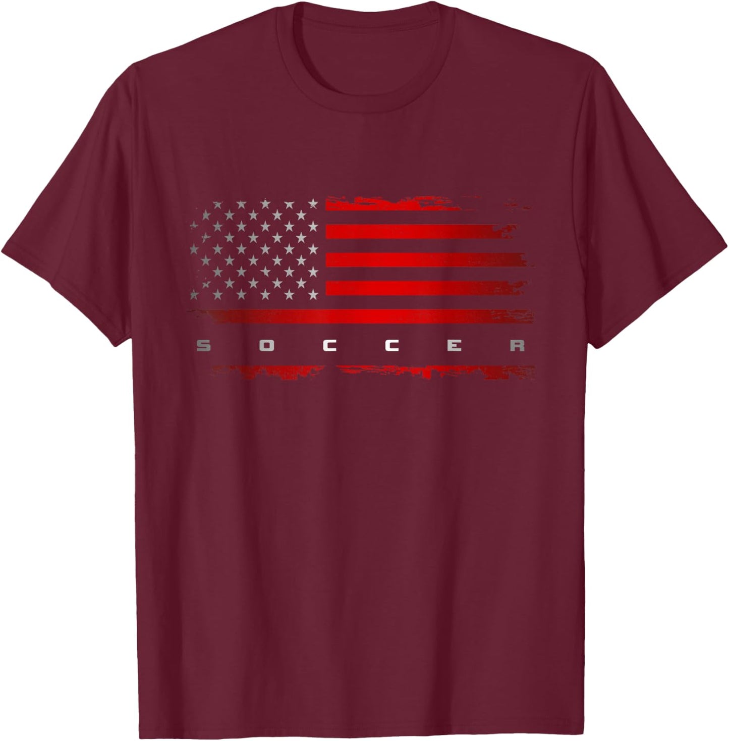 American Flag Soccer Apparel - Soccer T-Shirt - T-Shirt | Maroon