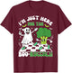 Broccoli Halloween Costume Kids Funny Retro Ghost Broccoli T-Shirt - T-Shirt | Maroon