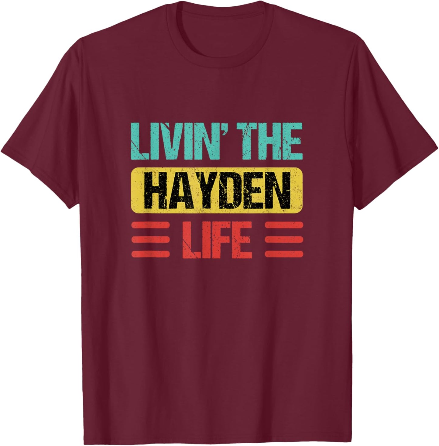 Hayden Name T-Shirt - T-Shirt | Maroon