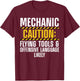 Funny Mechanic Art Drag Racing Garage Guy Enthusiast T-Shirt - T-Shirt | Maroon