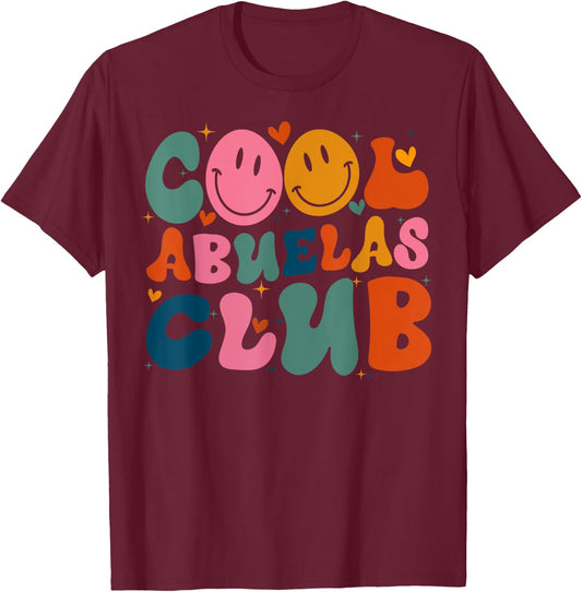 Cool Abuelas Club Groovy Retro Mother's Day New Grandma T-Shirt - T-Shirt | Maroon