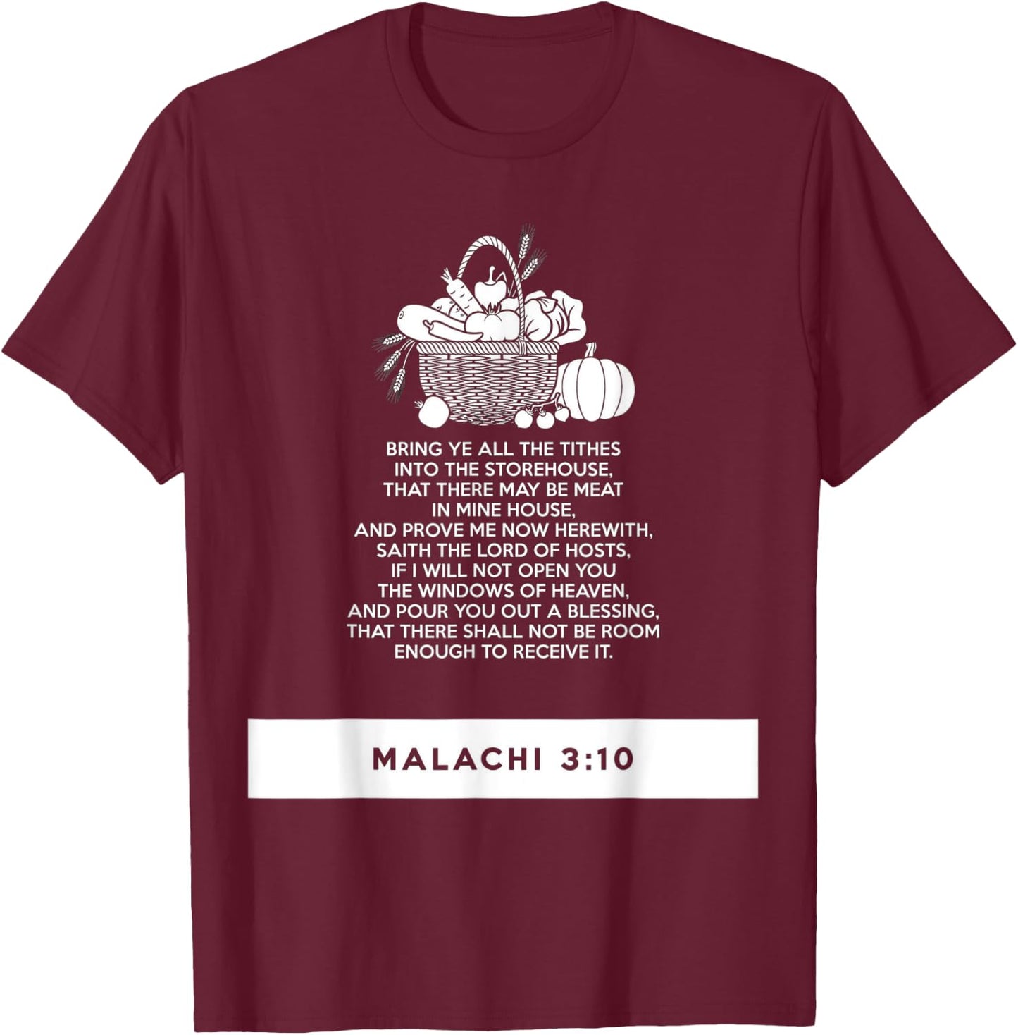 proverbs bible study Malachi 3 10 T-Shirt - T-Shirt | Maroon