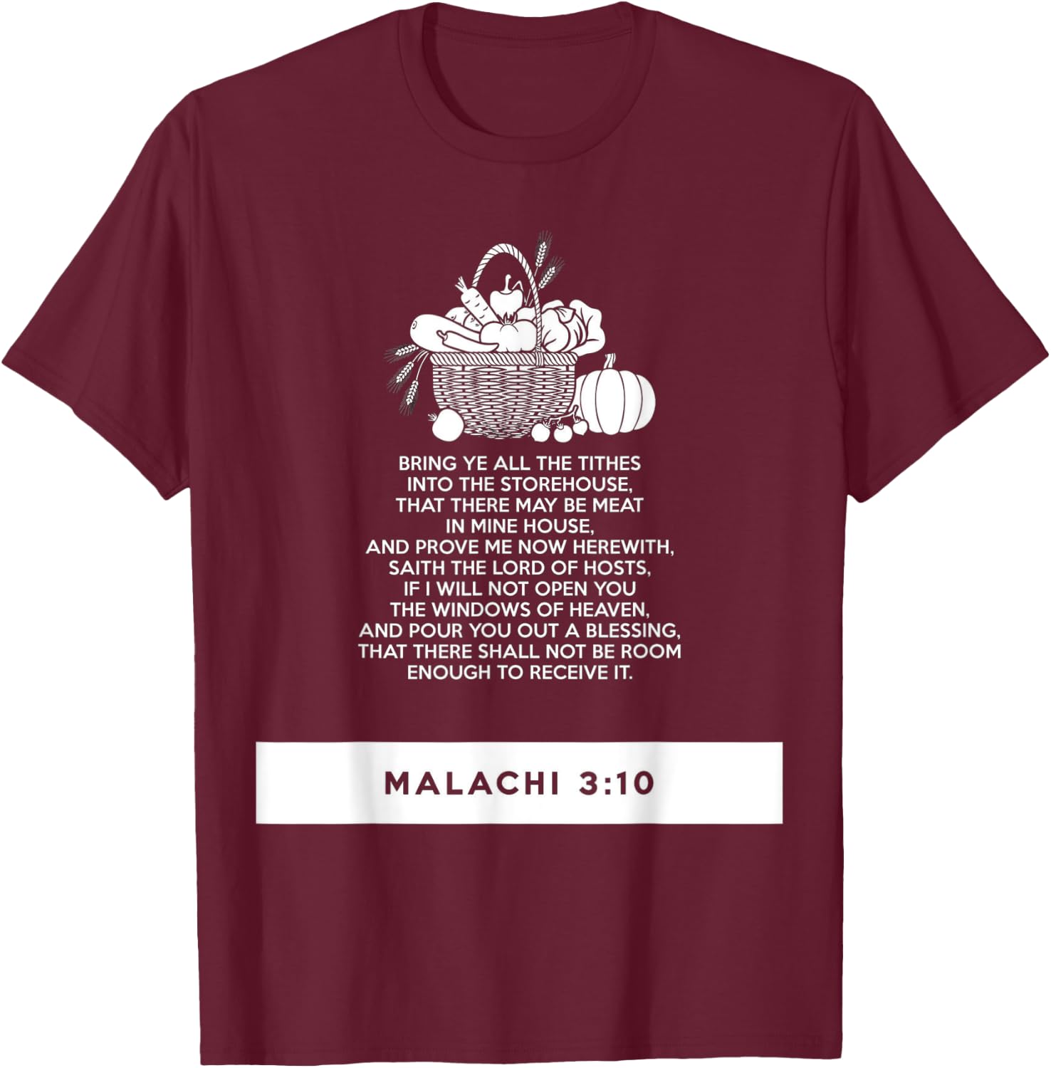 proverbs bible study Malachi 3 10 T-Shirt - T-Shirt | Maroon