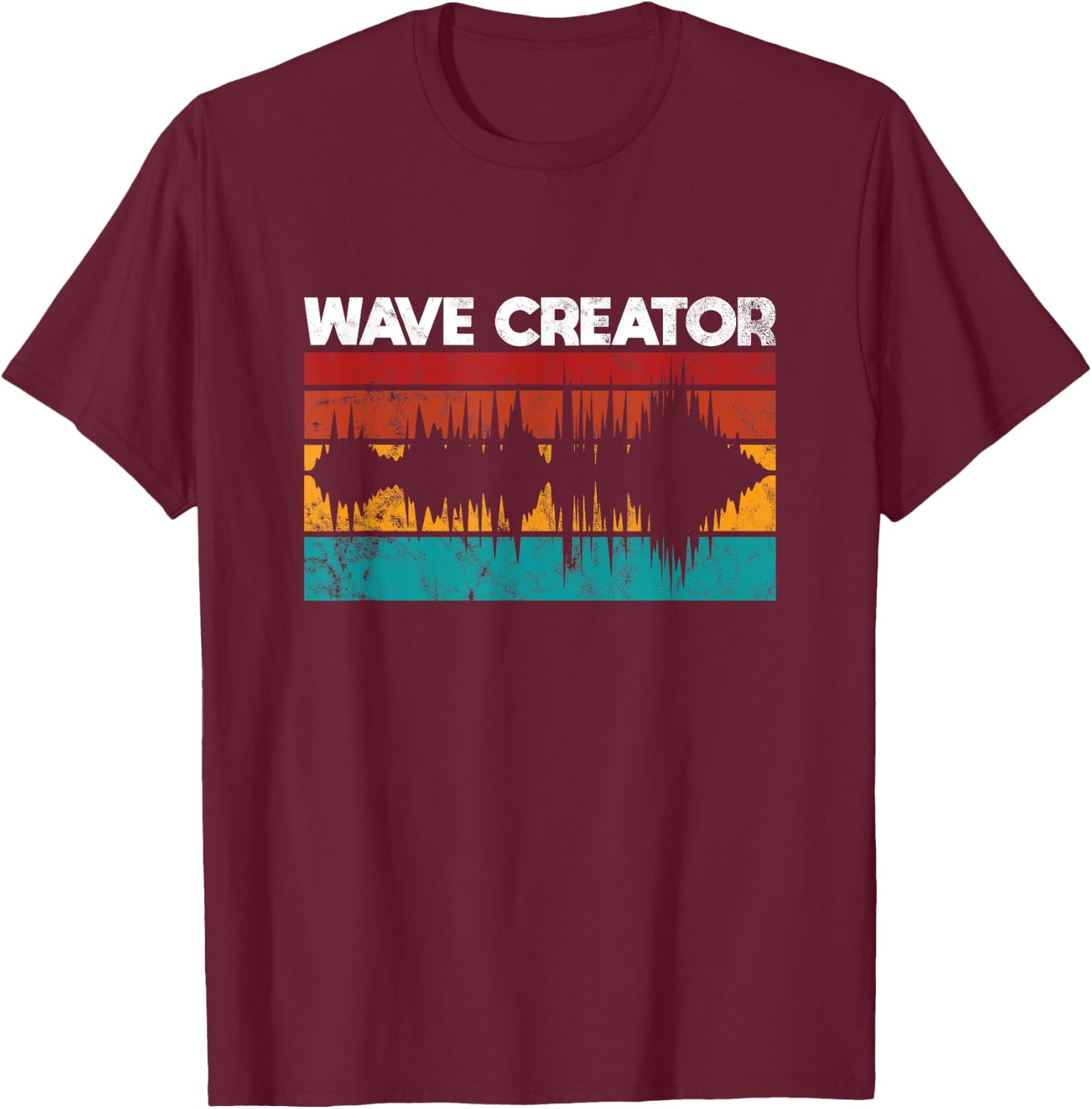 Sound designer wave creator funny audio engineer T-Shirt - T-Shirt | Maroon