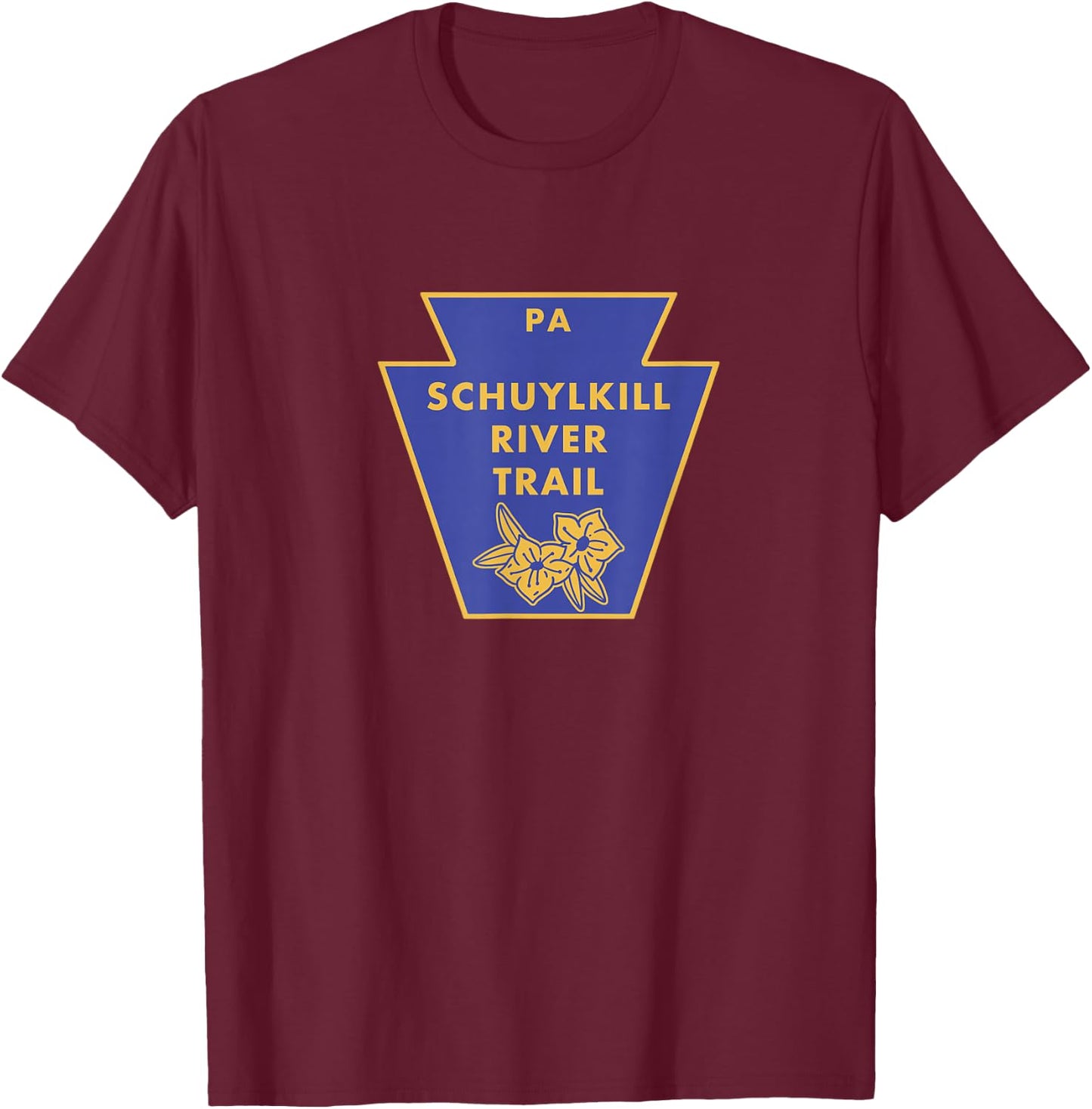Schuylkill River Trail PA Pennsylvania Keystone Hiking T-Shirt - T-Shirt | Maroon