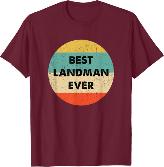 Landman Shirts & Gifts Landman -Adults Black Short Sleeve T-Shirt - T-Shirt | Maroon