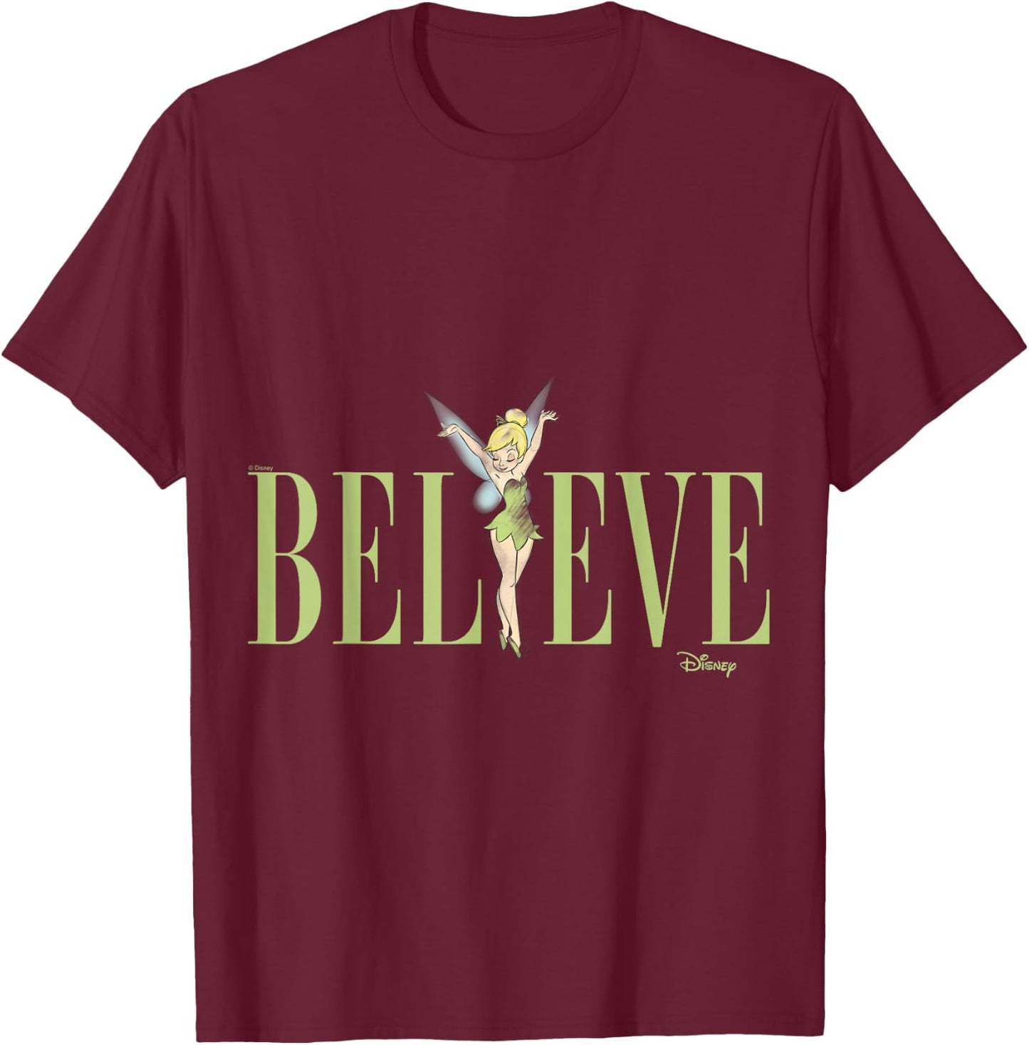 Tinker Bell - Believe T-Shirt - T-Shirt | Maroon