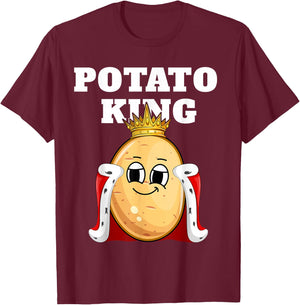 Potato King | Potato Design | Boys Potato T-Shirt - T-Shirt | Maroon