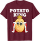 Potato King | Potato Design | Boys Potato T-Shirt - T-Shirt | Maroon