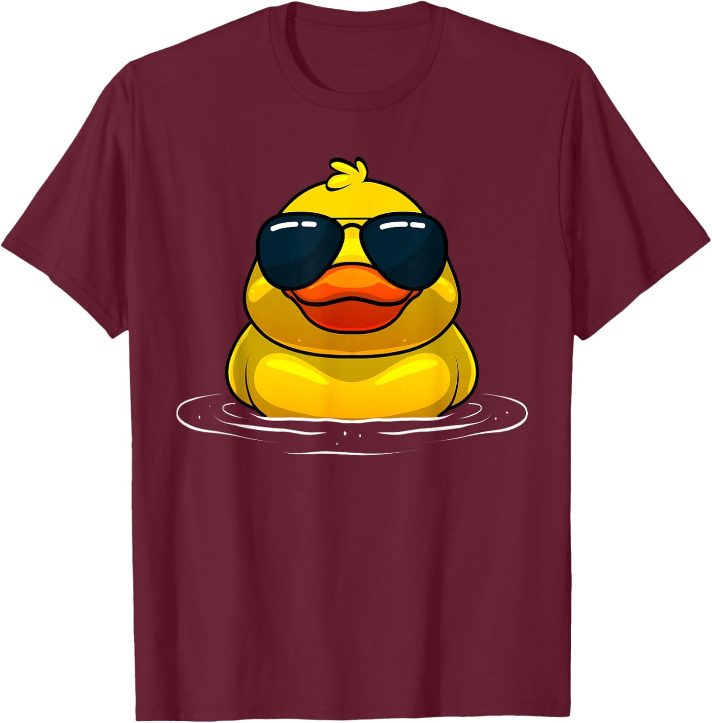 Cool Duck Women Kids Rubber Duck Lovers Sunglasses T-Shirt - T-Shirt | Maroon