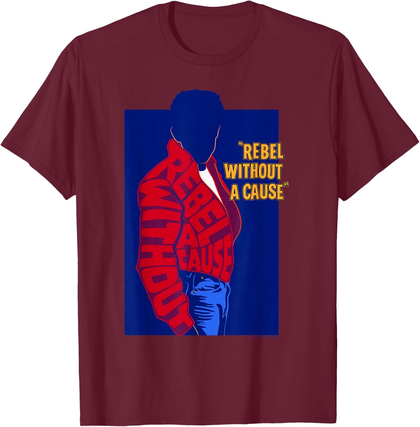 WB100 Rebel Without A Cause James Dean Red Jacket Vintage T-Shirt - T-Shirt | Maroon