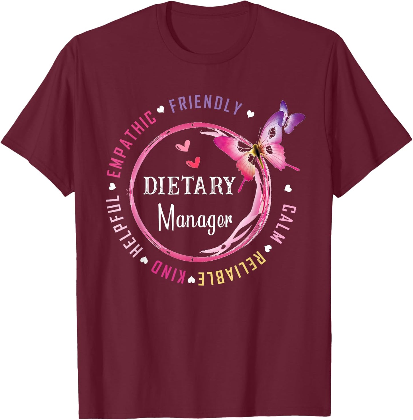Dietary Manager Appreciation Week Healthcare Dietitian Squad T-Shirt - T-Shirt | Maroon