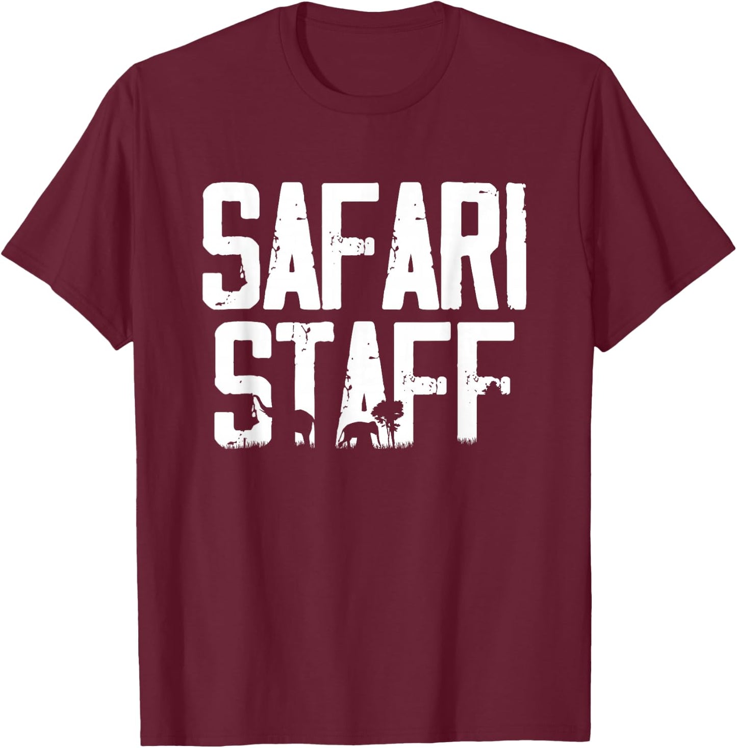 Safari Tour Guide African Safari Squad Zoo Safari Staff T-Shirt - T-Shirt | Maroon