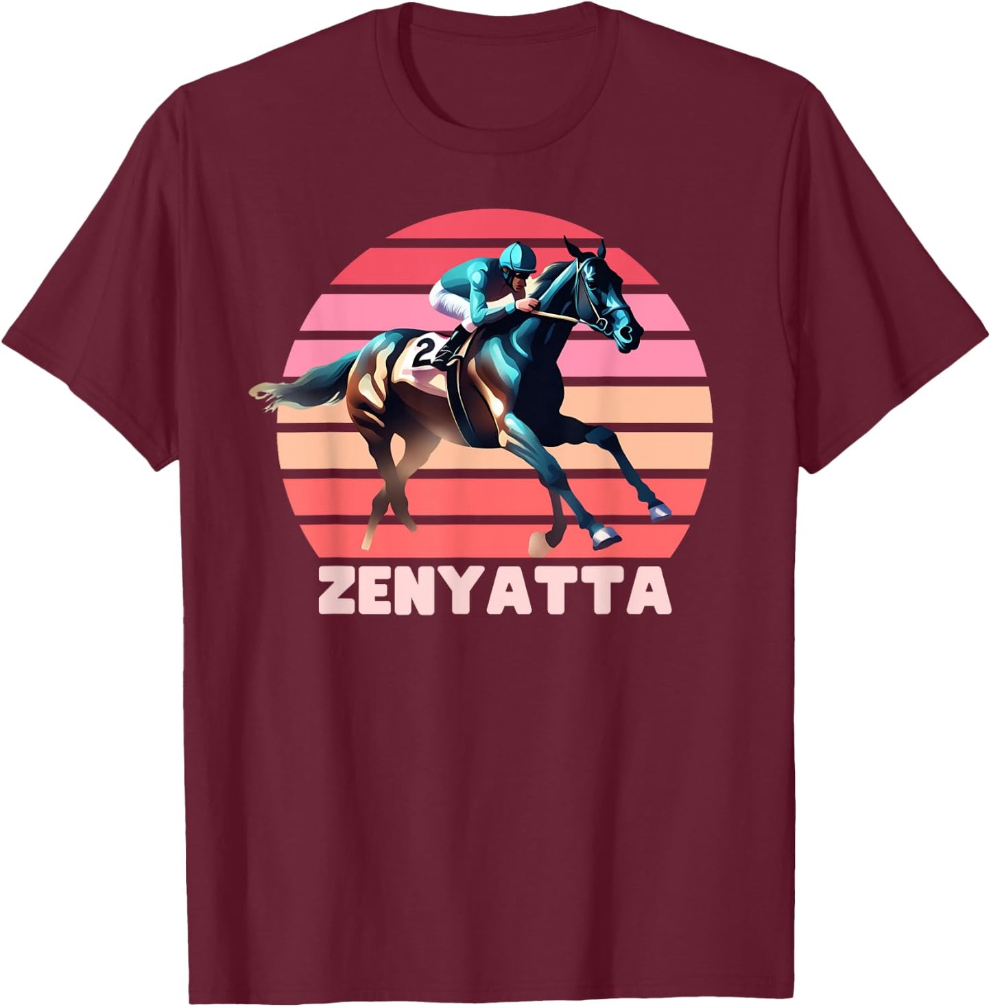 Zenyatta Horse, Horse Racing, Del Mar, Santa Anita Shirt T-Shirt - T-Shirt | Maroon