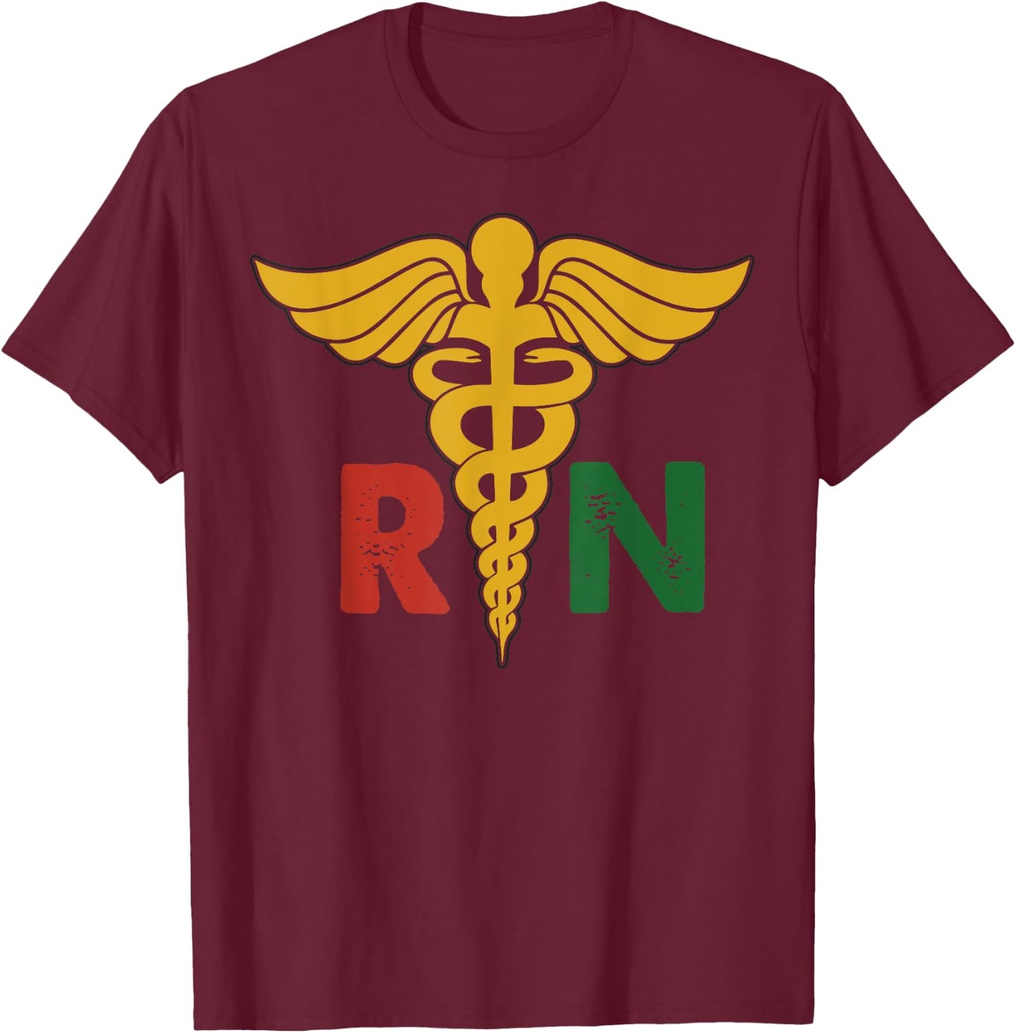 RN Nurse Black History Juneteenth Pride Afro girls African T-Shirt - T-Shirt | Maroon