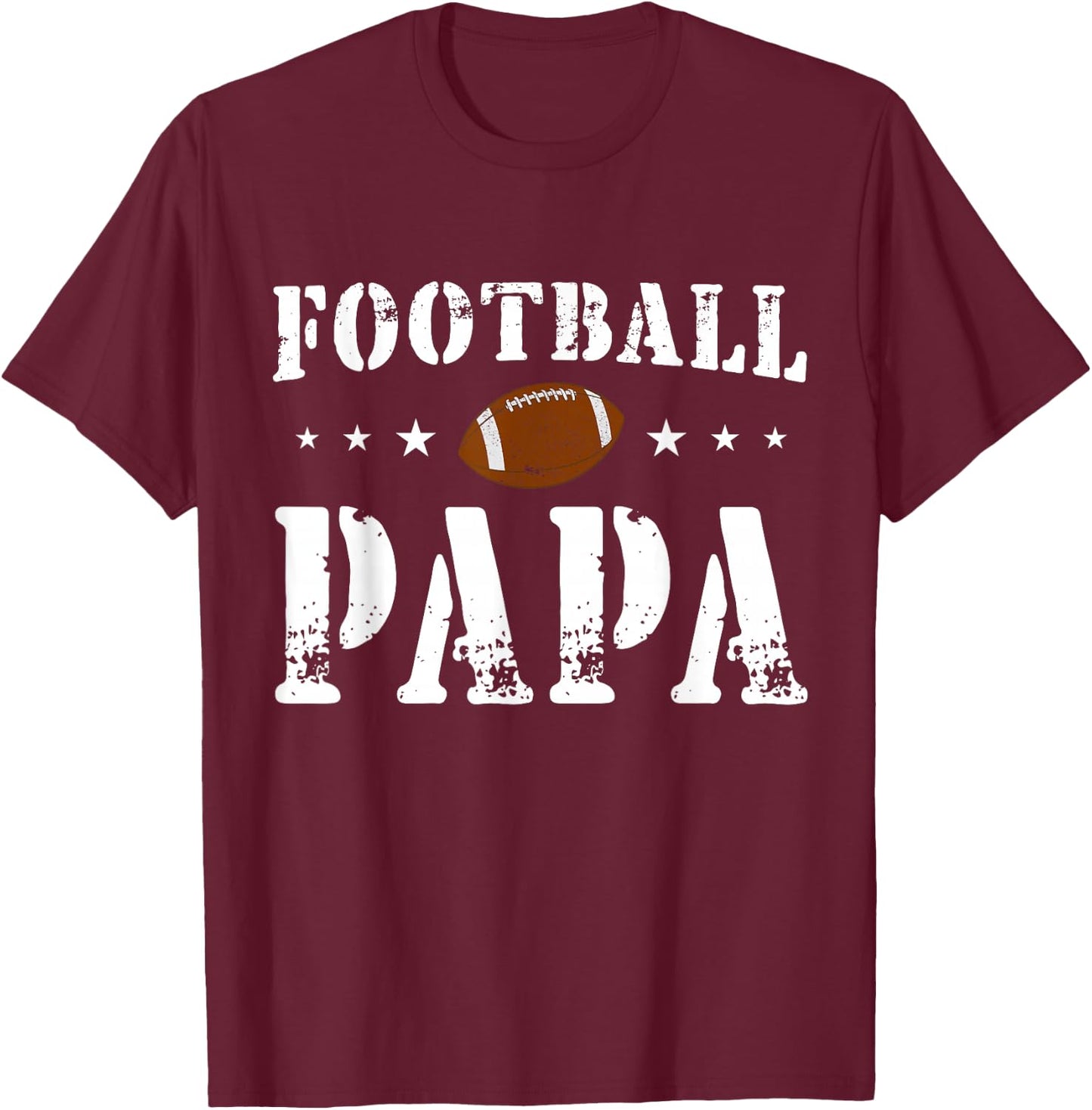 Vintage American Papa Football T-Shirt - T-Shirt | Maroon