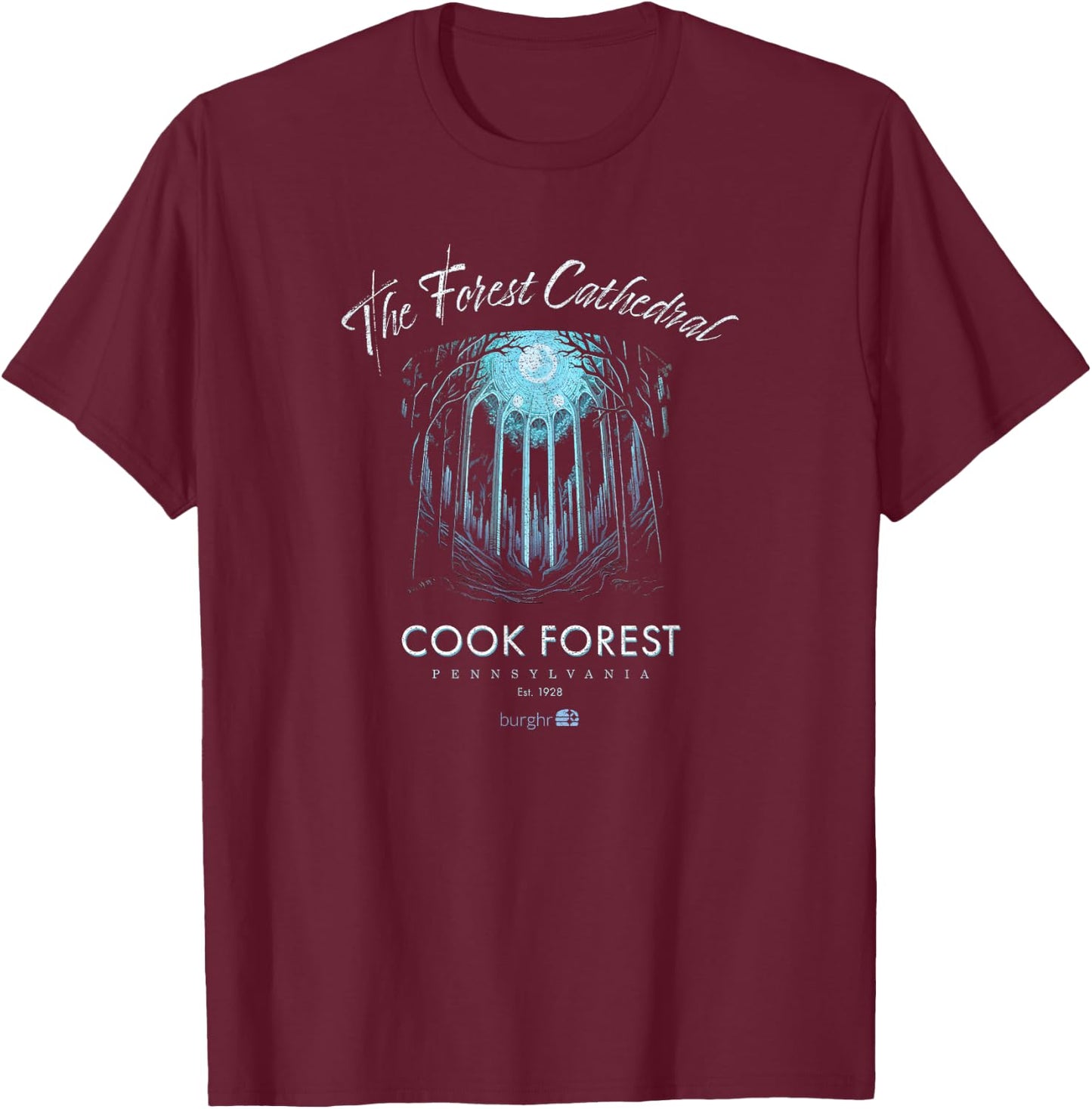 Cook Forest - Cathedral Forest T-Shirt - T-Shirt | Maroon