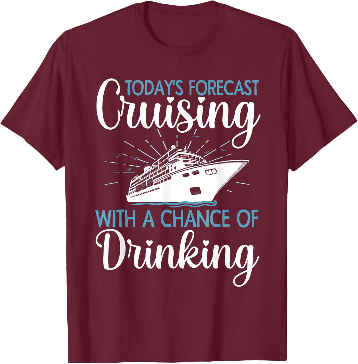 Cool Cruising Women Family Cruise Vacation Lover T-Shirt - T-Shirt | Maroon