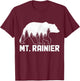 Mount Rainier Mt Bear Grizzly Outdoor National Park Vintage T-Shirt - T-Shirt | Maroon