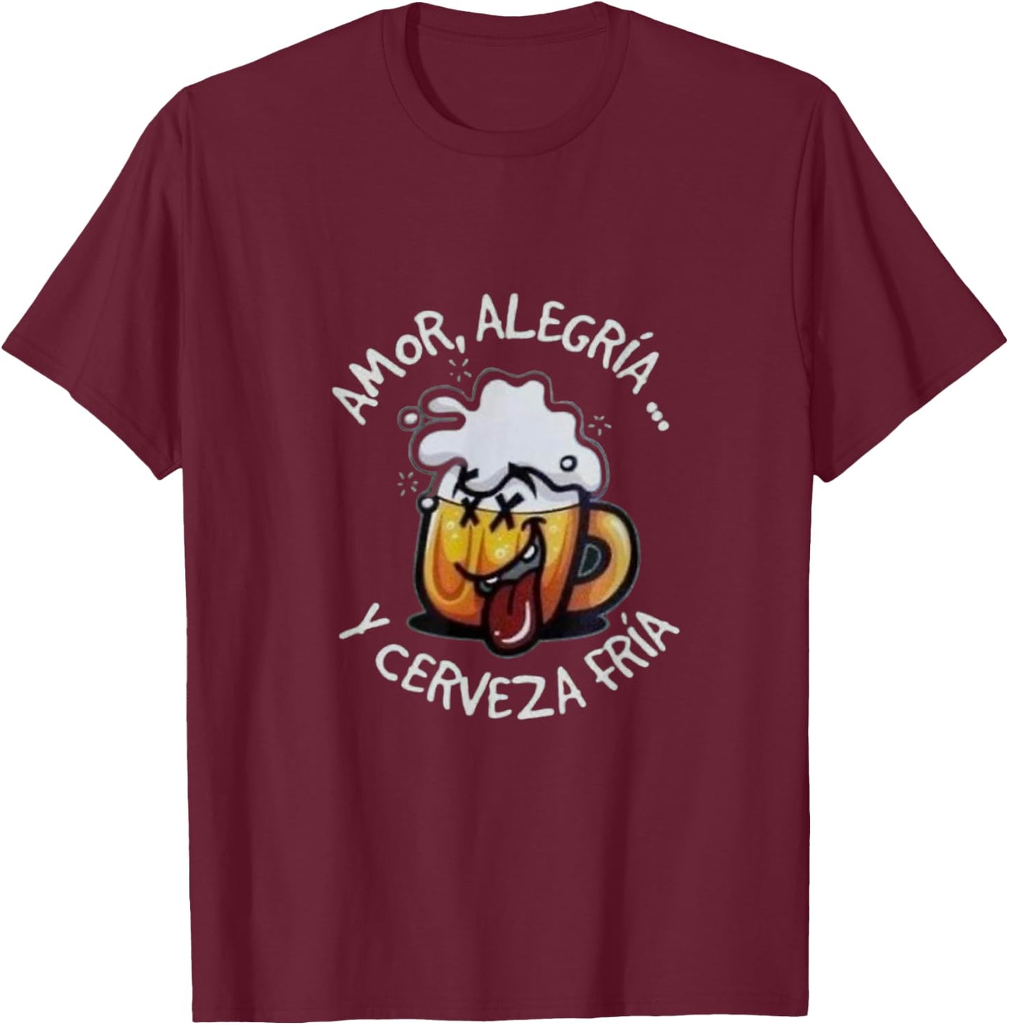 Love, Joy and Cold Beer, Summer 2023 T-Shirt - T-Shirt | Maroon