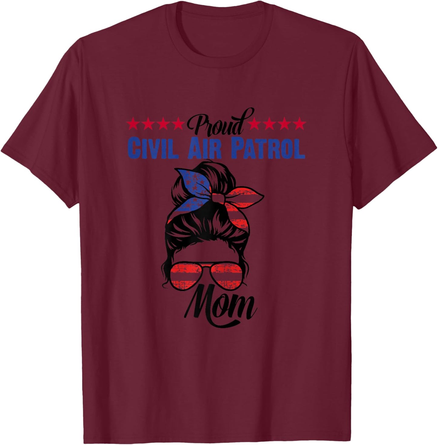 Proud Civil Air Patrol Moms Apparel for Cadets Mother T-Shirt - T-Shirt | Maroon