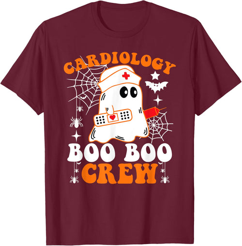 Cardiology Boo Boo Crew Shirt Funny Nurse Ghost Halloween