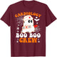 Cardiology Boo Boo Crew Shirt Funny Nurse Ghost Halloween T-Shirt - T-Shirt | Maroon