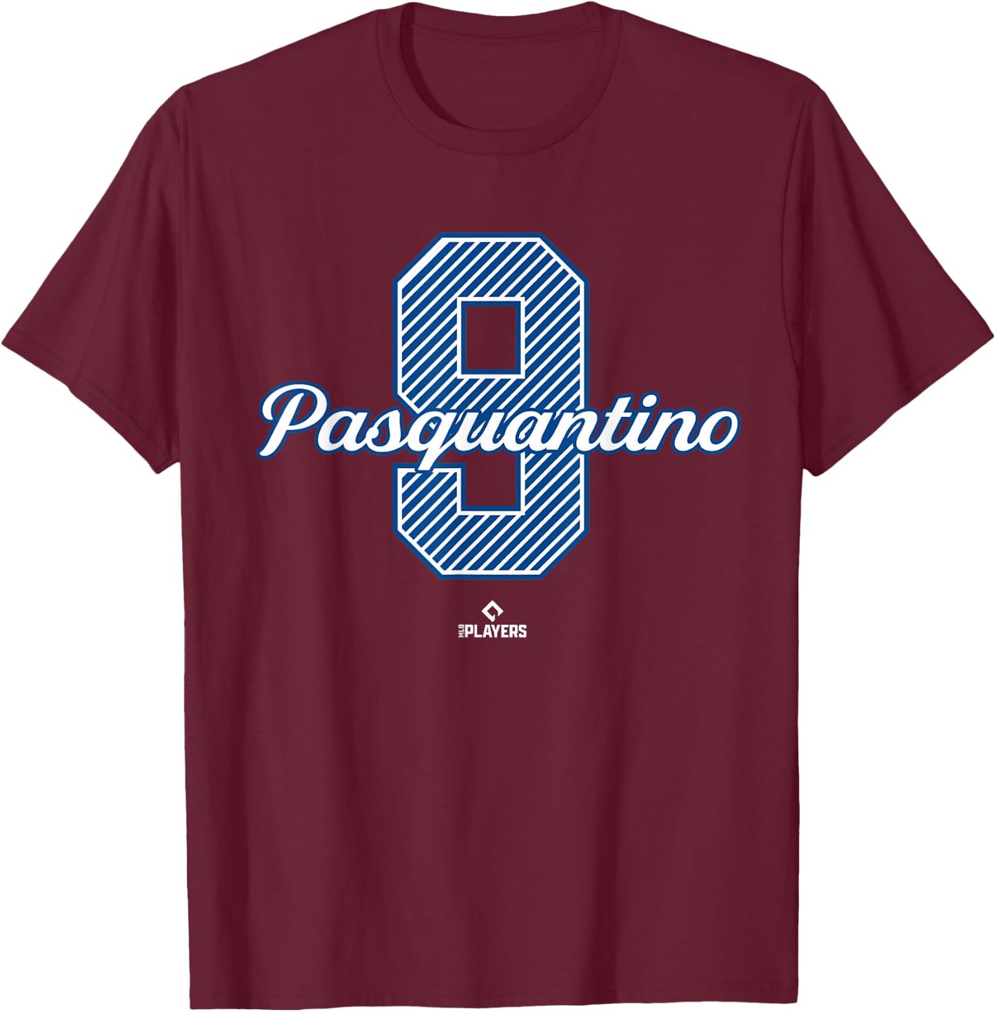 Vinnie Pasquantino 9 Kansas City MLBPA T-Shirt - T-Shirt | Maroon