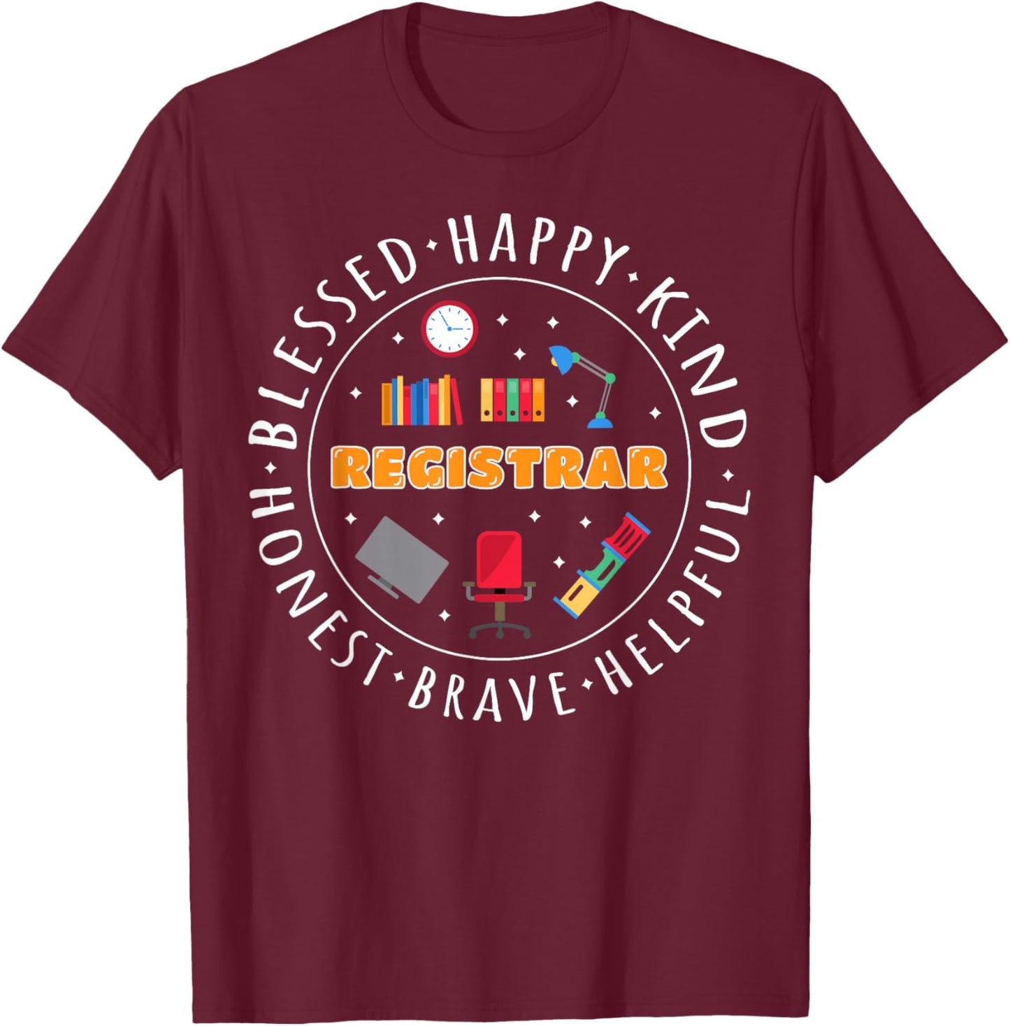 Registrar T-Shirt - T-Shirt | Maroon