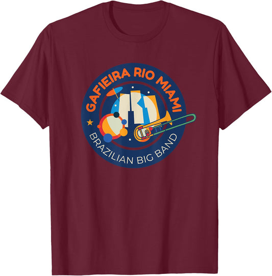 Gafieira Rio Miami Big Band From Miami Florida T-Shirt - T-Shirt | Maroon