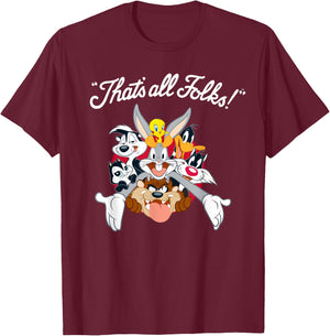 All Stars That's All Folks T-Shirt - T-Shirt | Maroon