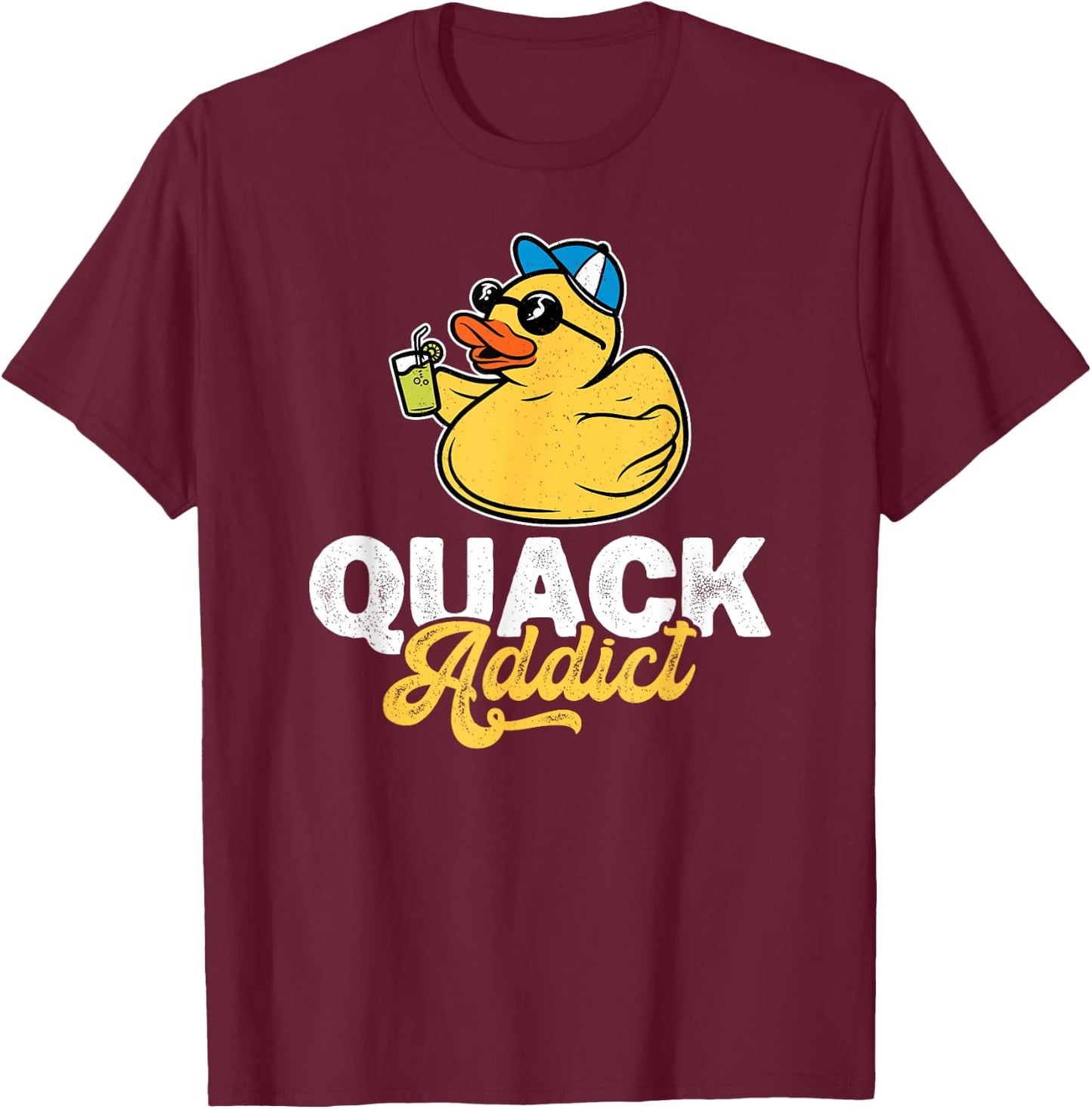 Quack Addict Funny Duck Lover Duck Owner T-Shirt - T-Shirt | Maroon