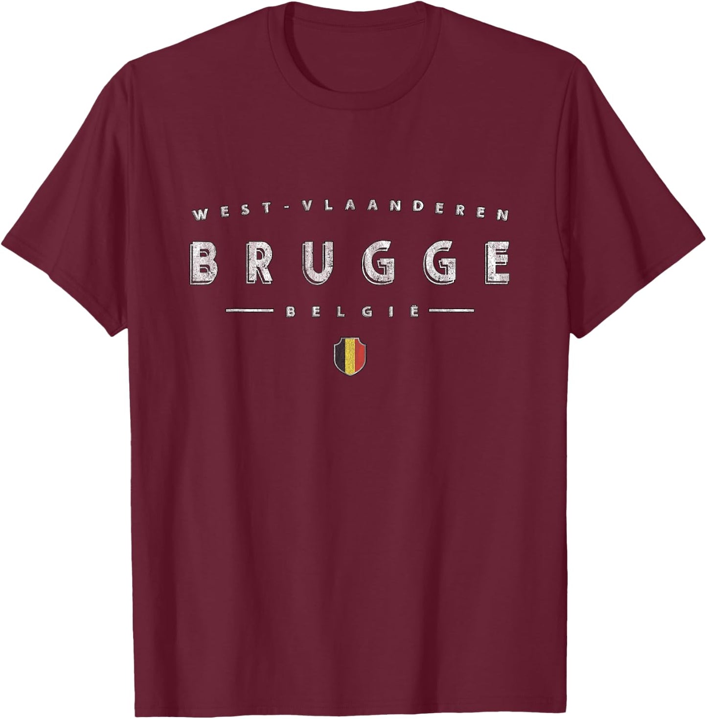 Bruges Belgium Logo - Brugge België T-Shirt - T-Shirt | Maroon