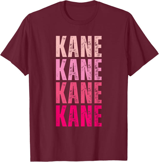 Vintage Kane First Name Boy Kids Personalized Girl 80's T-Shirt - T-Shirt | Maroon