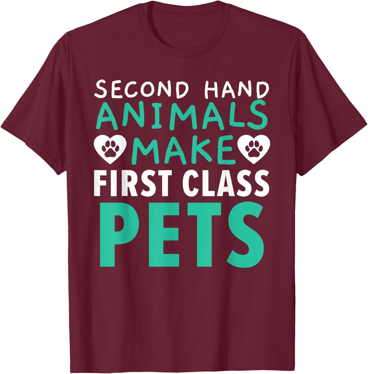 Animal Foster Animal Shelter Pet Adoption Animal Rescue T-Shirt - T-Shirt | Maroon