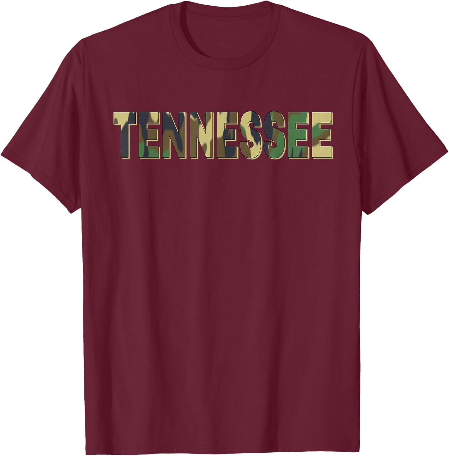 Tennessee Camouflage Men Women & Kids Camo Tennessee T-Shirt - T-Shirt | Maroon