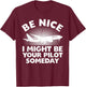 Funny Pilot Design Women Aviation Airplane Pilot T-Shirt - T-Shirt | Maroon