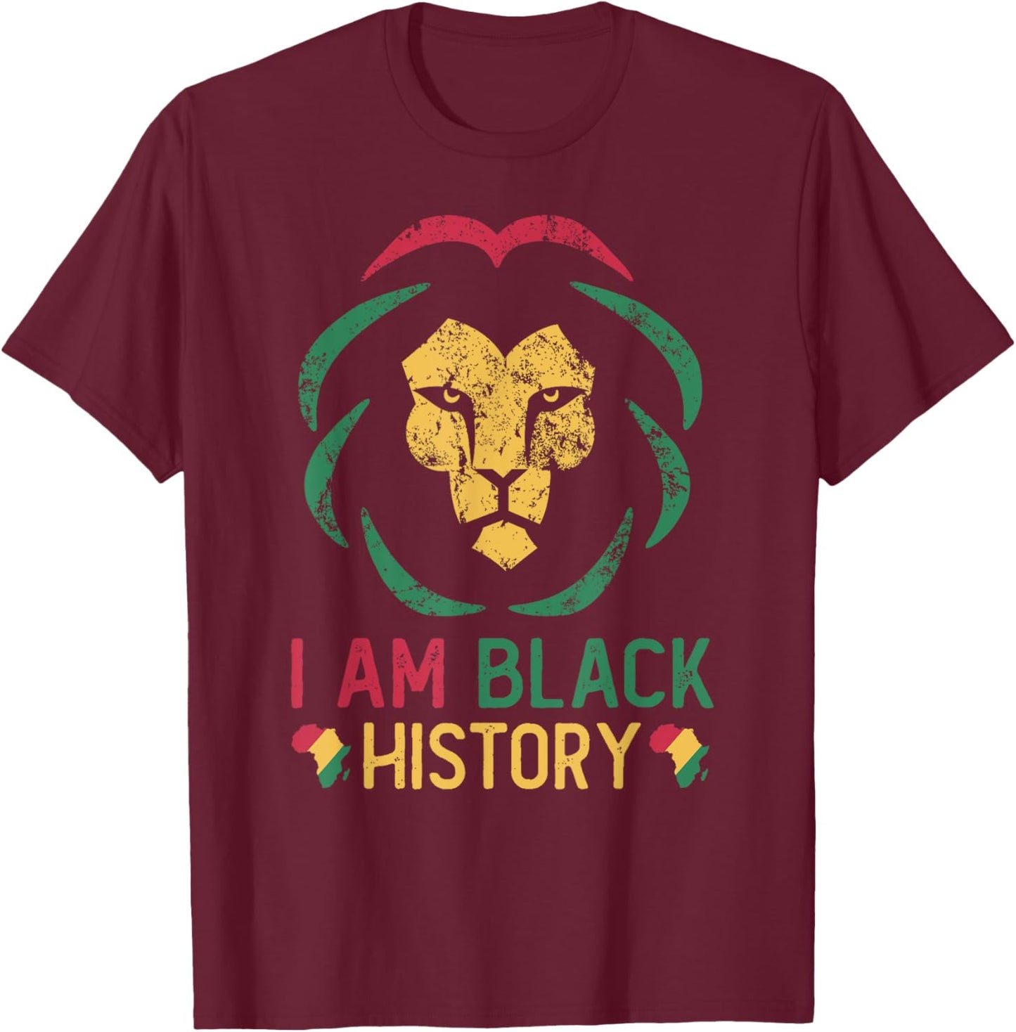 I Am Black History African American Black Pride Juneteenth T-Shirt - T-Shirt | Maroon