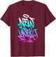 New York City Graffiti Art Style Illustration Graphic Design T-Shirt - T-Shirt | Maroon