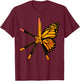 Butterfly Knife Balisong Quote T-Shirt - T-Shirt | Maroon