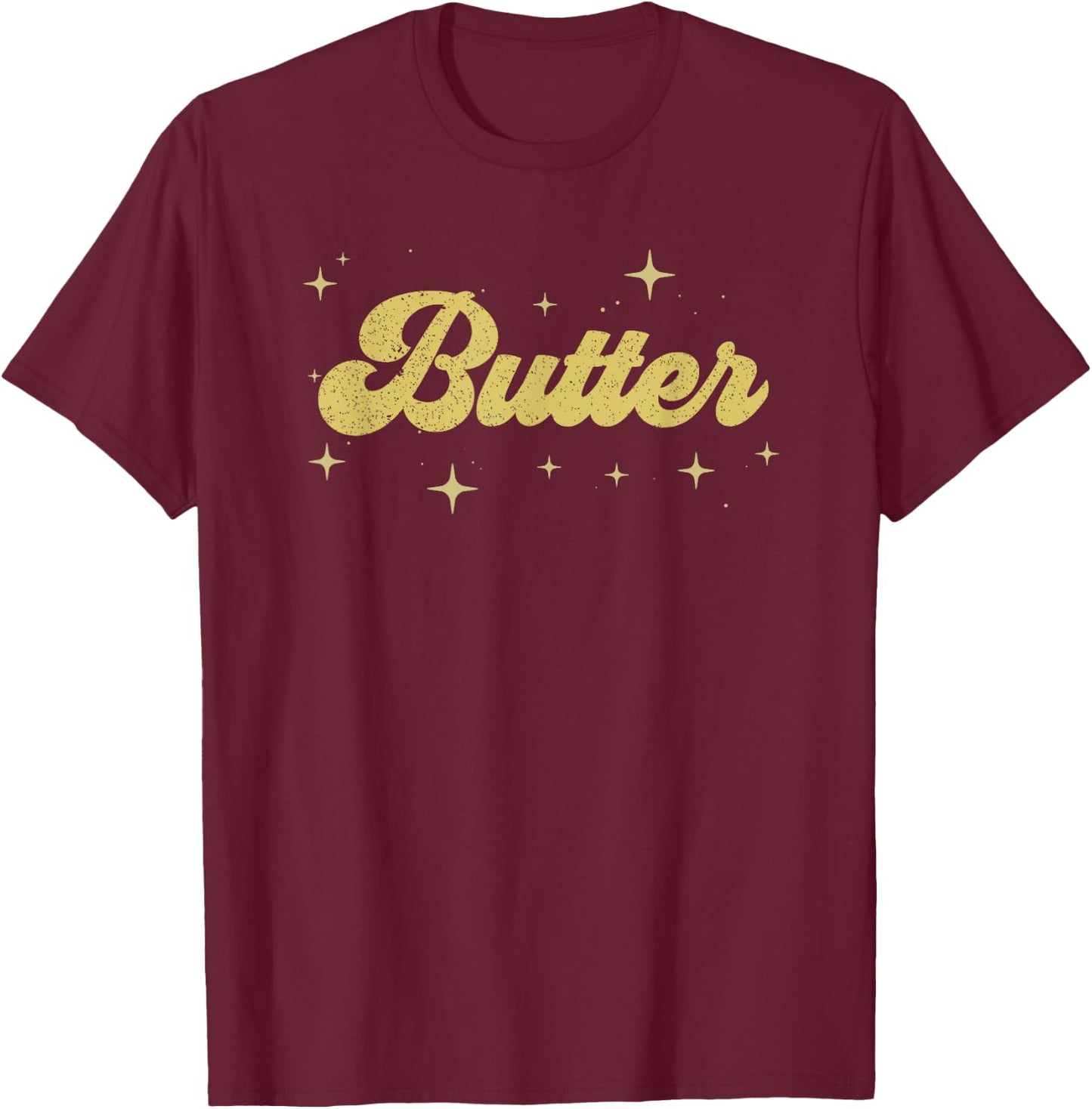 Butter Retro Thanksgiving Food Nutrition Matching Family T-Shirt - T-Shirt | Maroon