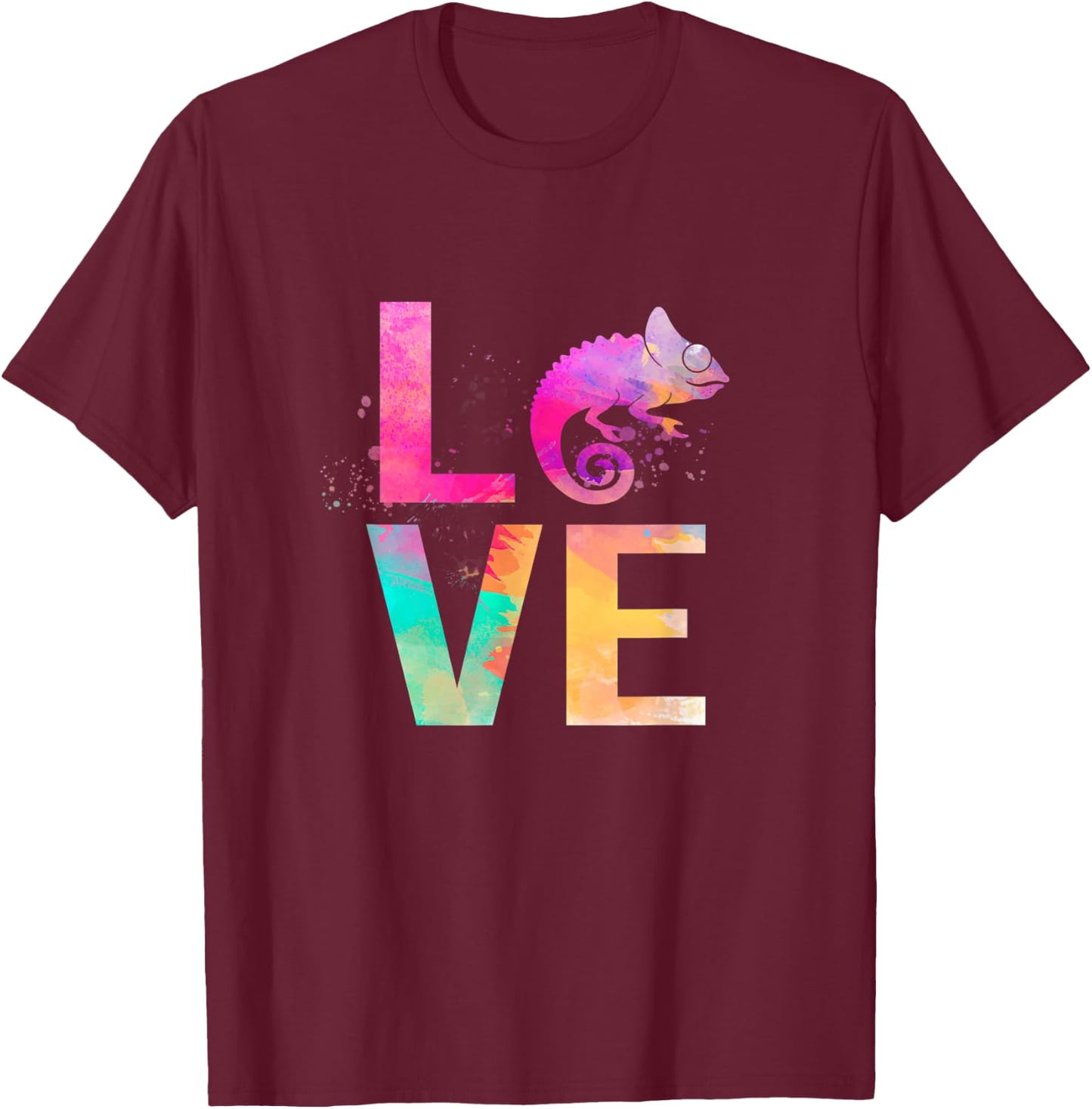 Colorful Chameleon Mom Gifts Chameleon T-Shirt - T-Shirt | Maroon