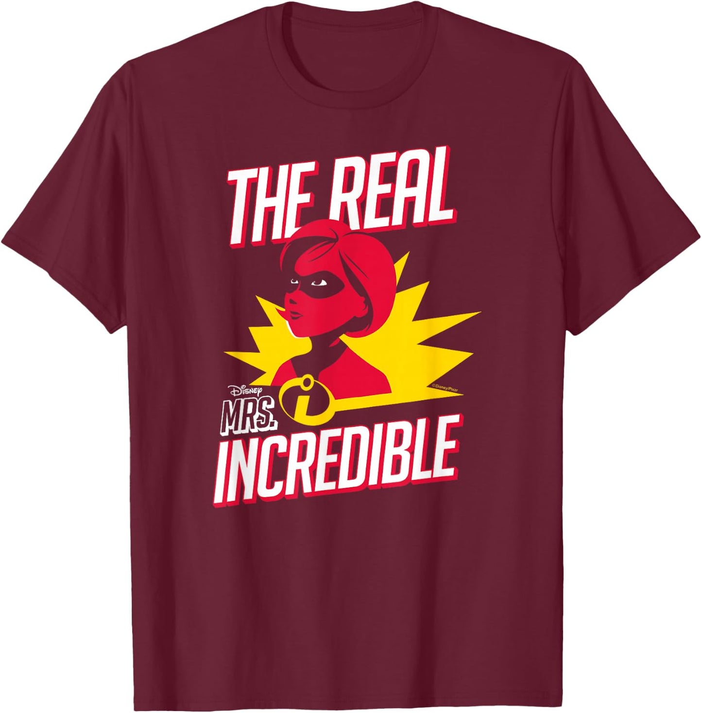 The Incredibles- The Real Mrs. Incredible T-Shirt - T-Shirt | Maroon